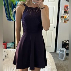 Purple size 5 homecoming dress in extremely good condition.